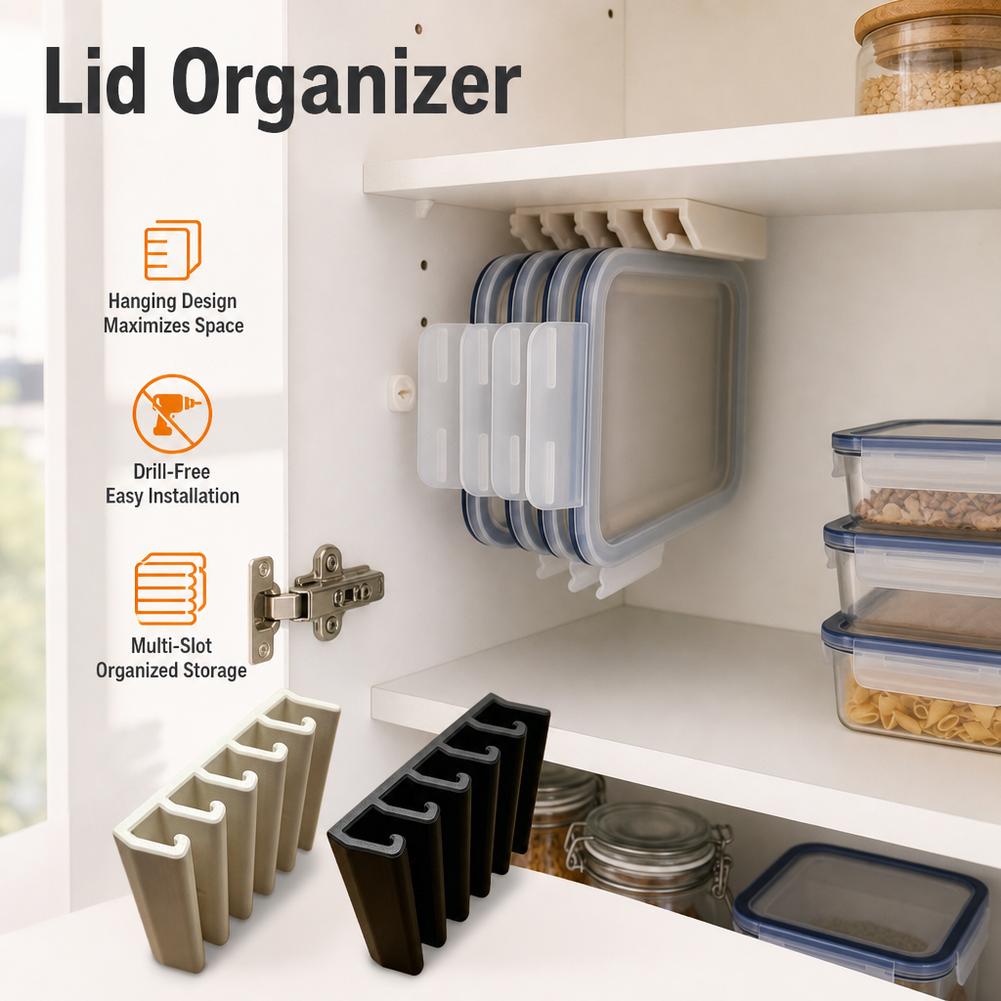 Soporte para tapas de recipien - Kitchen Appliances Cabinet reseña y precio