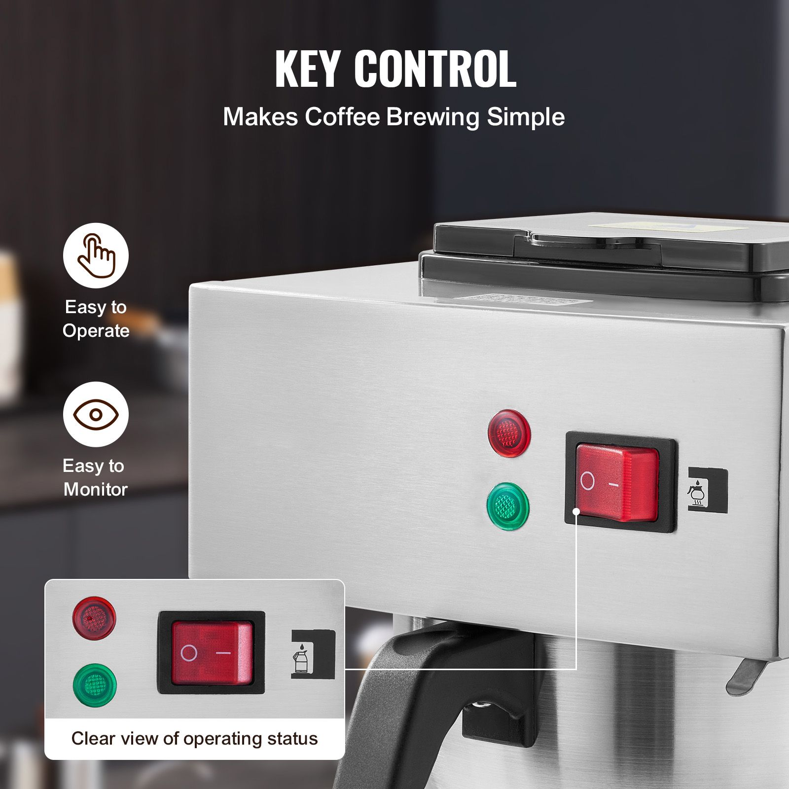 Cafetera de goteo comercial de - Coffee Maker reseña y precio