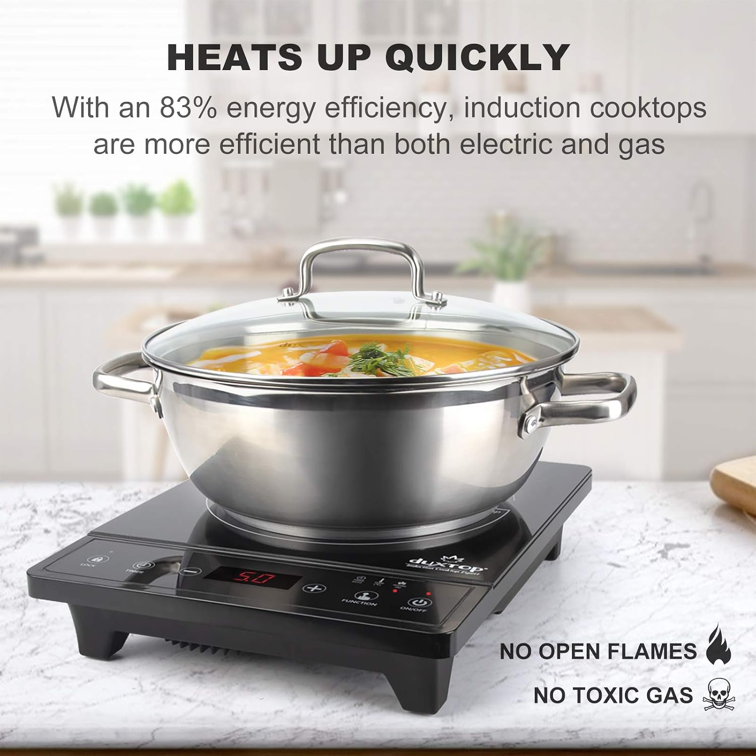 Placa de Inducción Portátil, H - Induction Cooktop Portable reseña y precio